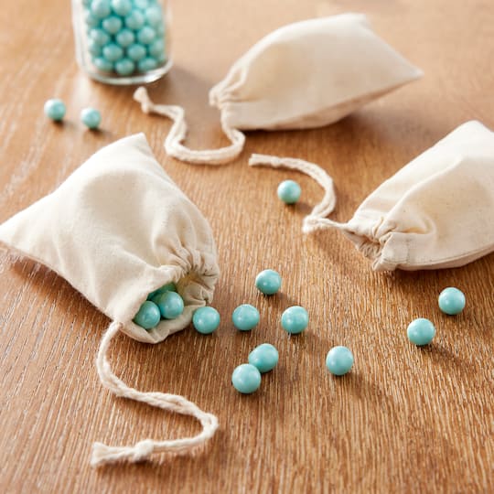 6 Packs: 50 ct. (300 total) Cream Favor Muslin Bags by Celebrate It™